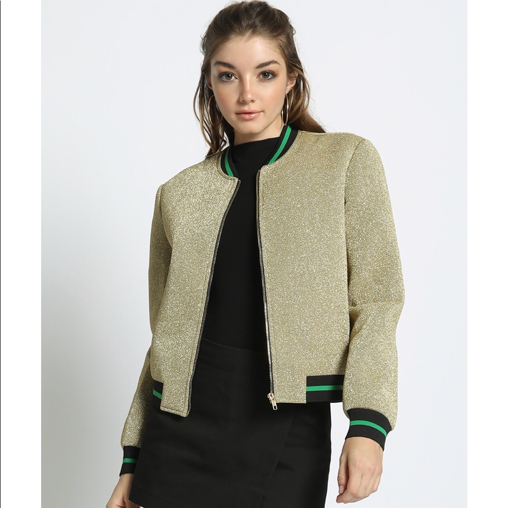Front Zipper Padded bomber jacket